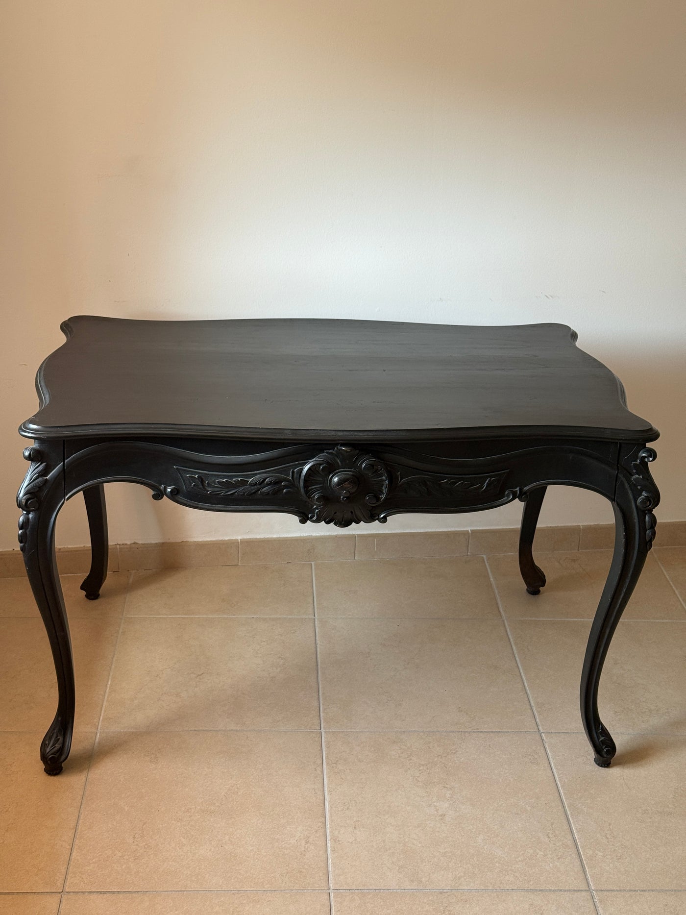 Table à manger / bureau  baroque en hêtre noir