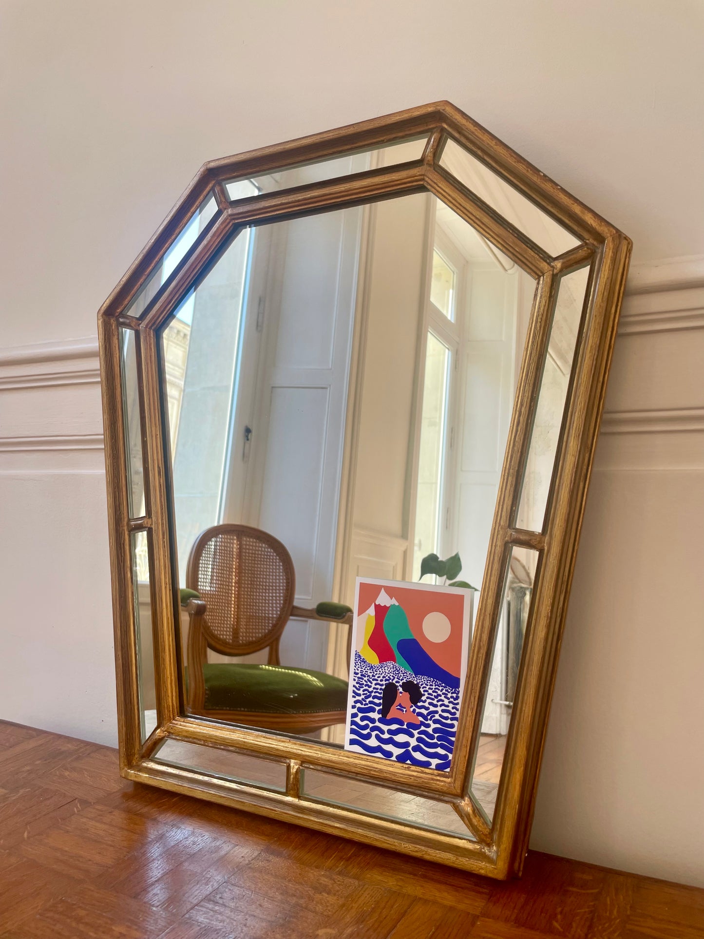 Miroir hexagonal à parecloses