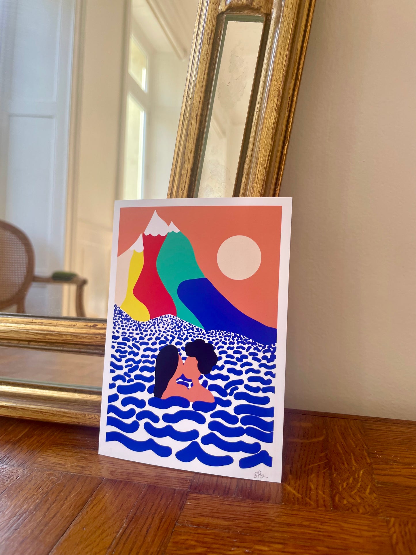 Miroir hexagonal à parecloses