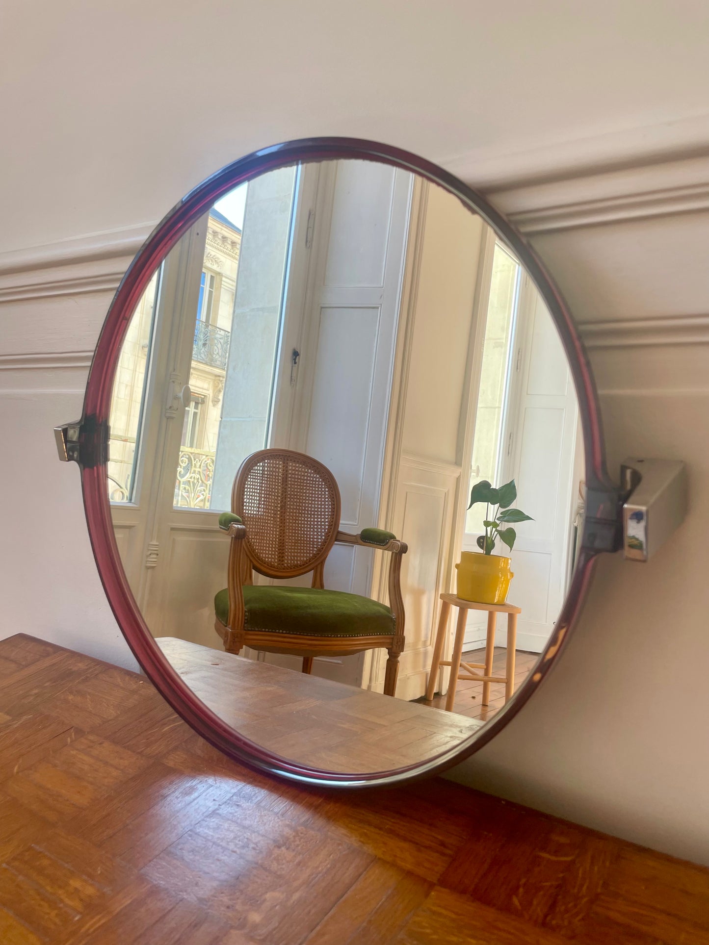 Miroir pivotant années 70
