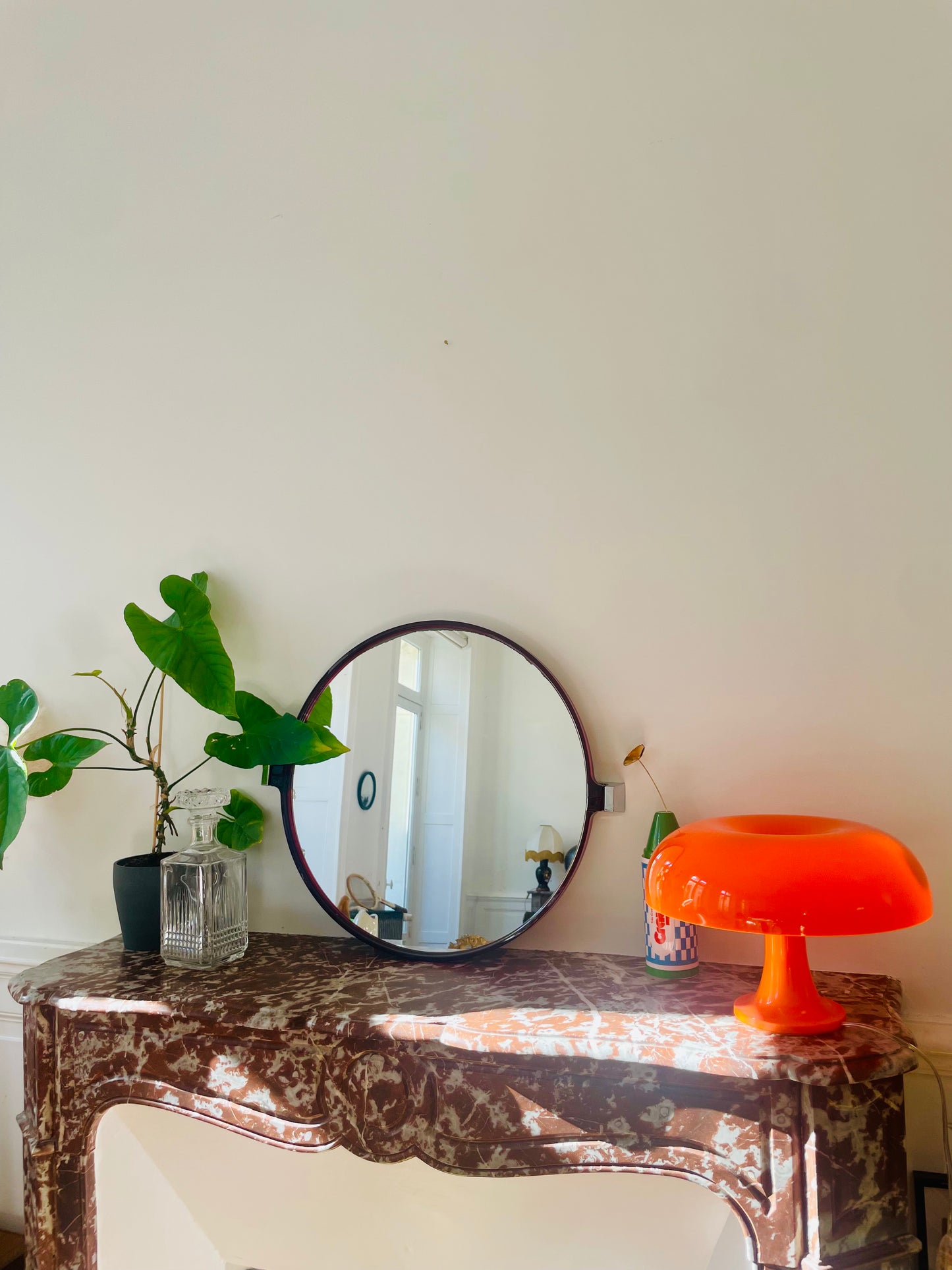 Miroir pivotant années 70