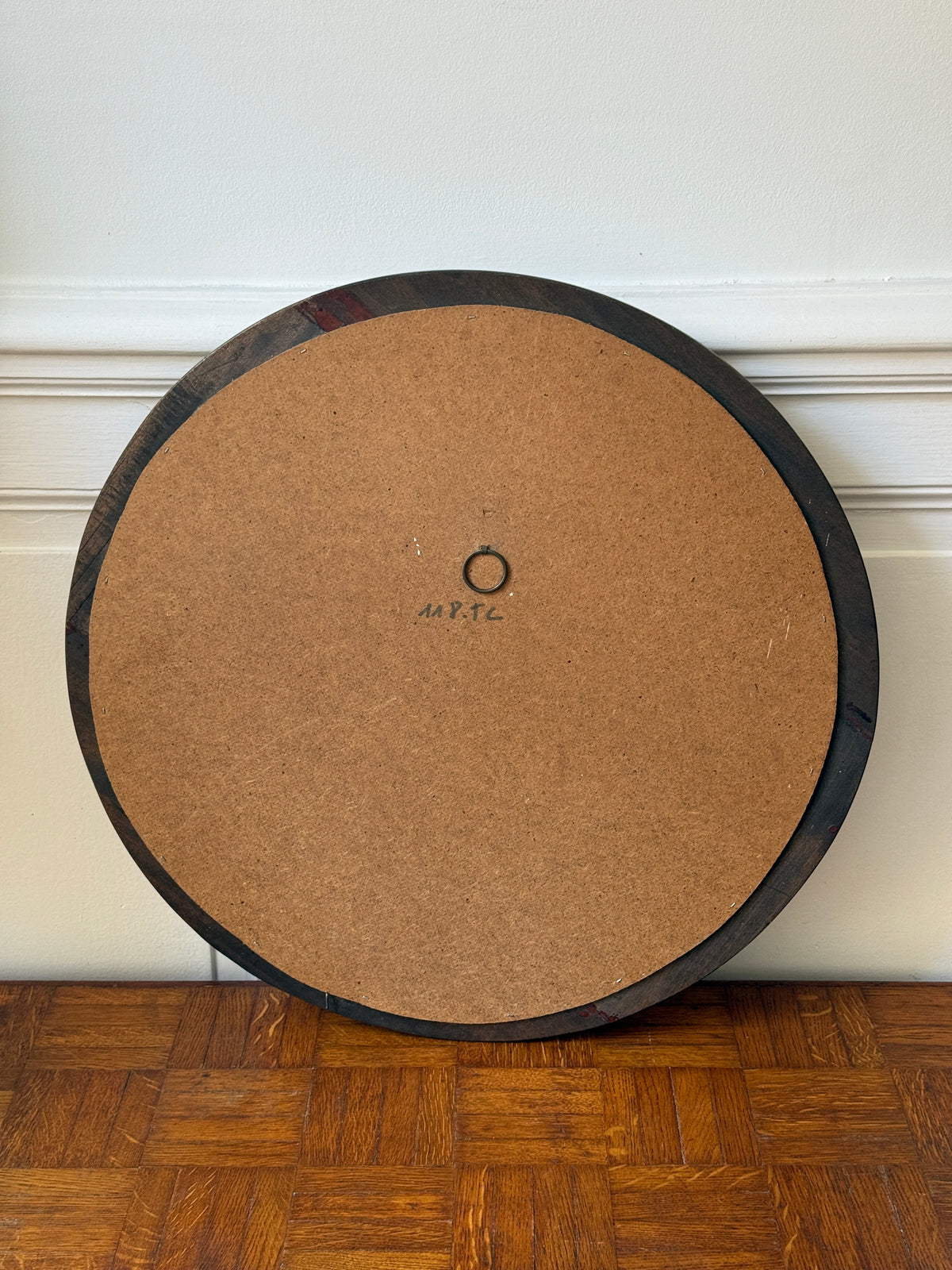 Miroir rond minimaliste en bois